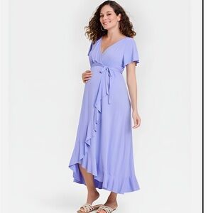 Lilac Maternity Maxi Dress
